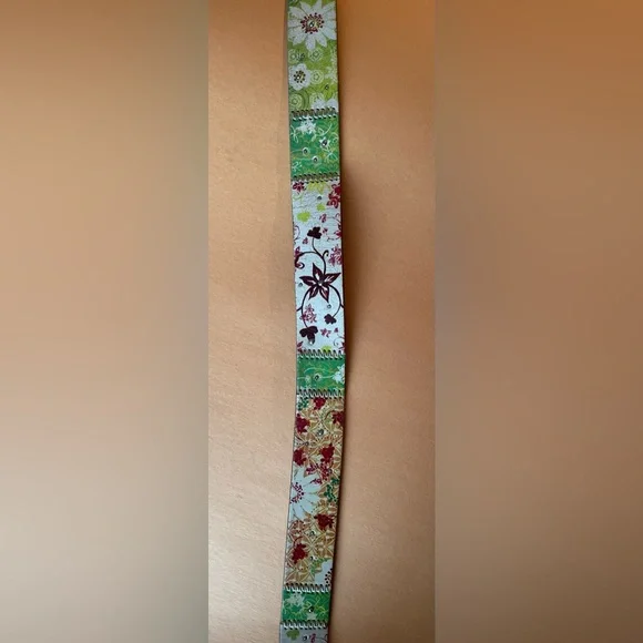 Fossil Multicolor Floral Leather Women's Belt - Picture 2 of 9